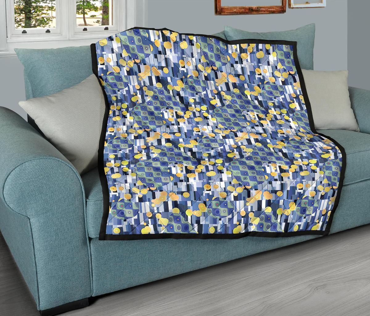 Klimt Pattern Print Quilt-grizzshop