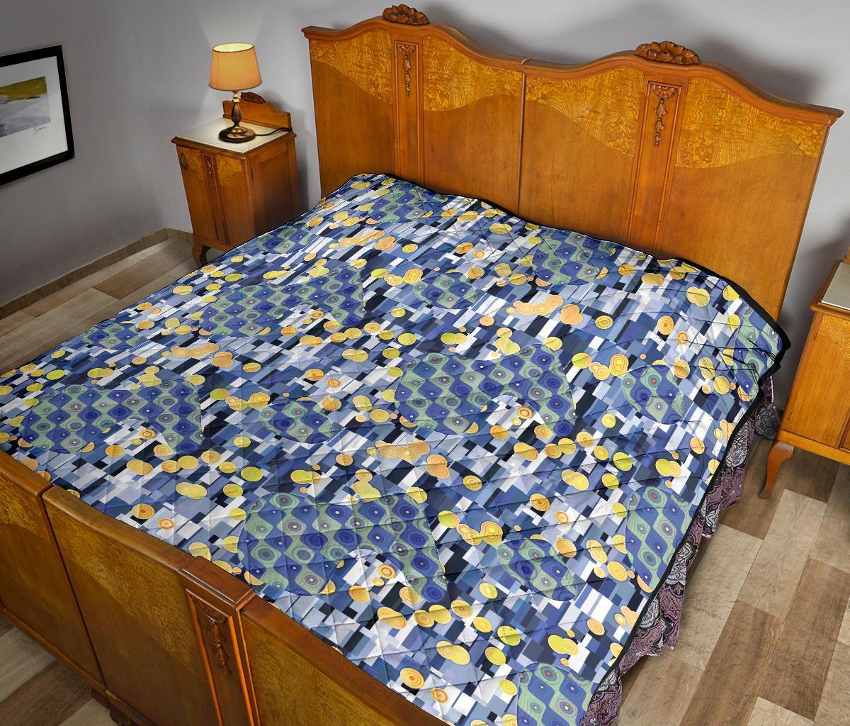 Klimt Pattern Print Quilt-grizzshop