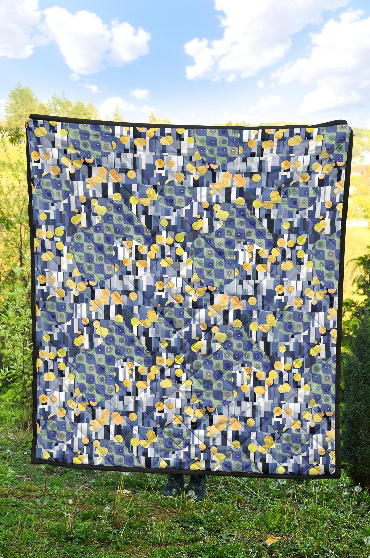 Klimt Pattern Print Quilt-grizzshop