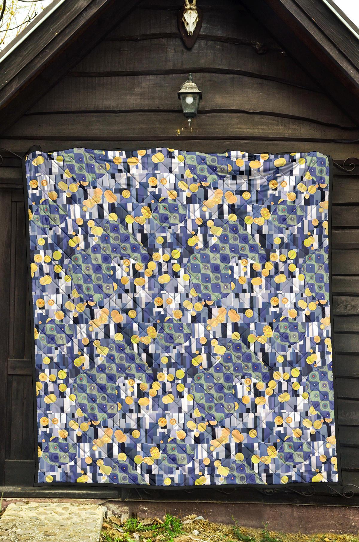 Klimt Pattern Print Quilt-grizzshop