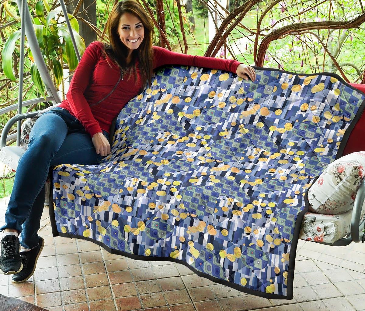 Klimt Pattern Print Quilt-grizzshop