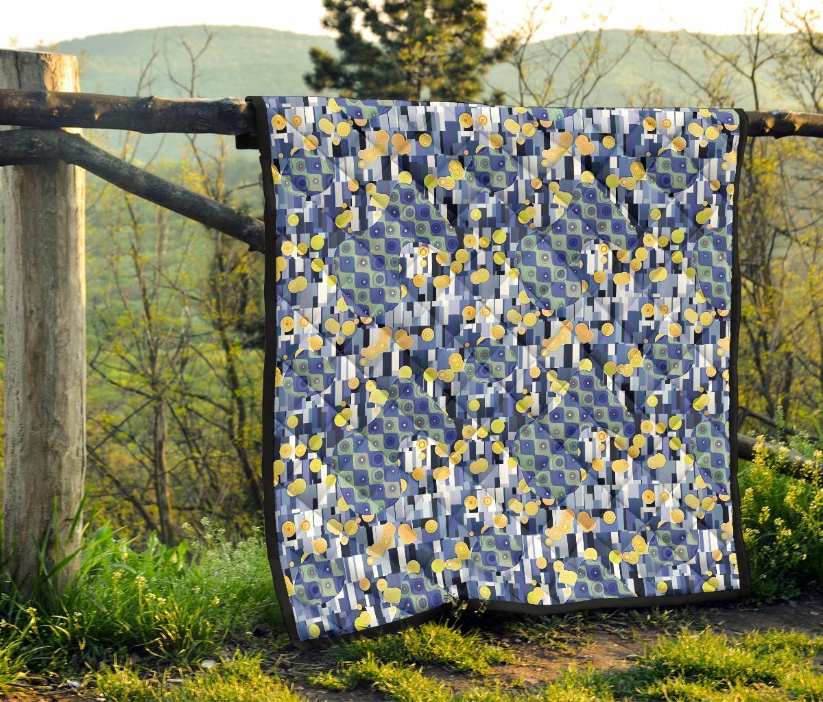 Klimt Pattern Print Quilt-grizzshop