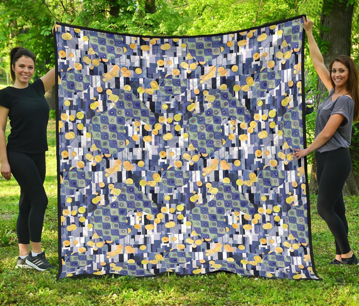 Klimt Pattern Print Quilt-grizzshop