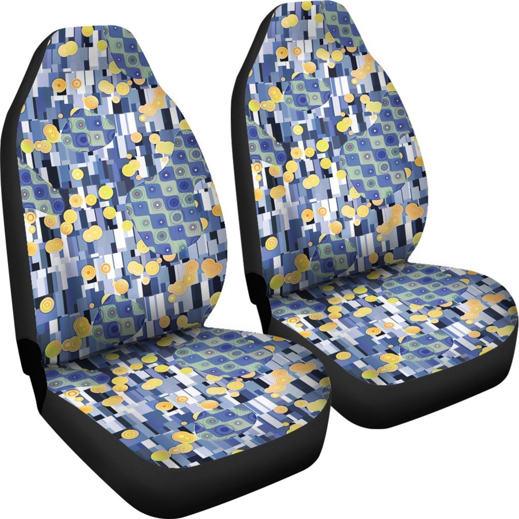 Klimt Pattern Print Universal Fit Car Seat Covers-grizzshop