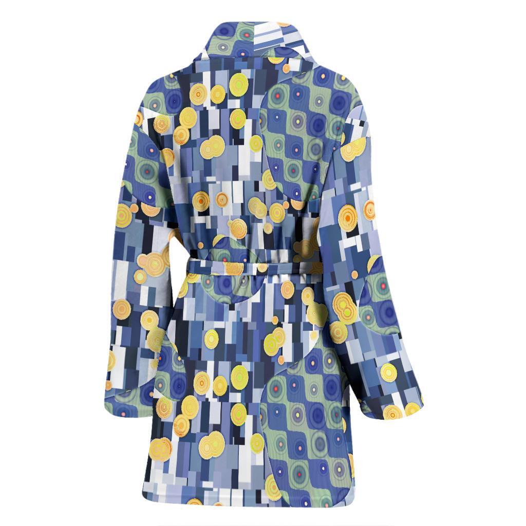 Klimt Pattern Print Women Long Robe-grizzshop