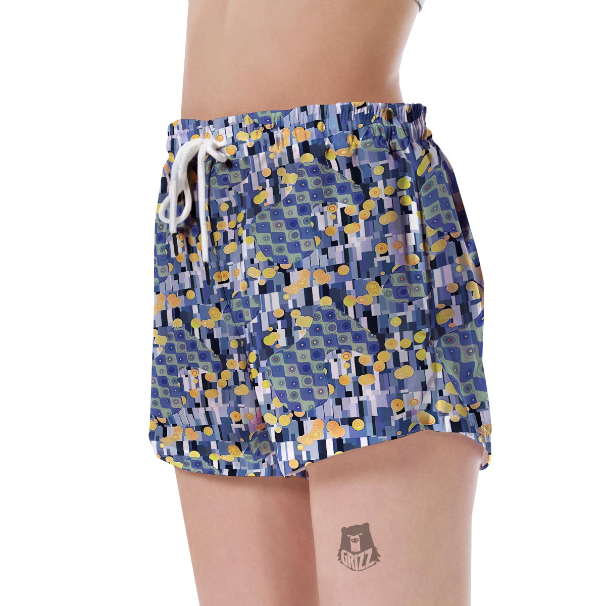 Klimt Pattern Print Women's Shorts-grizzshop