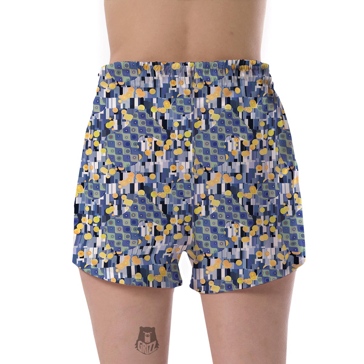 Klimt Pattern Print Women's Shorts-grizzshop