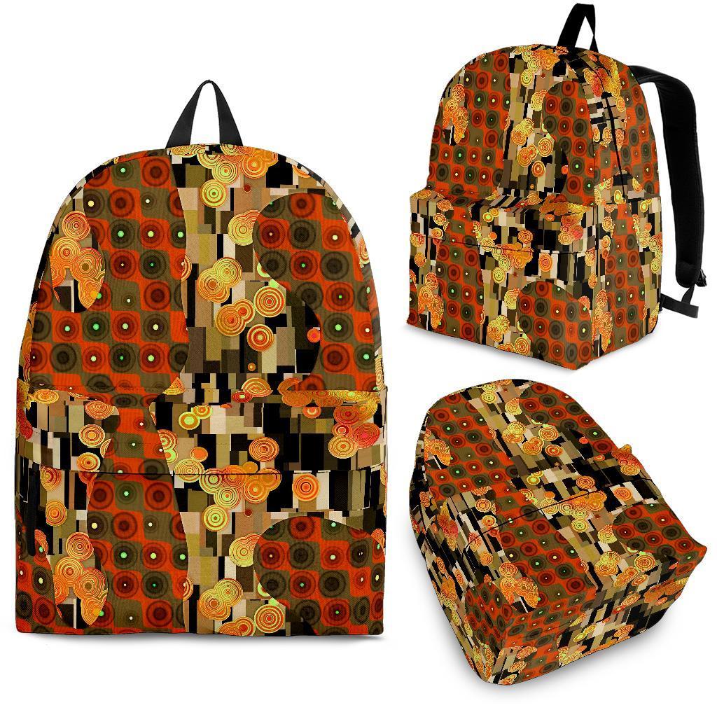 Klimt Print Pattern Backpack-grizzshop