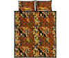 Klimt Print Pattern Bed Set Quilt-grizzshop