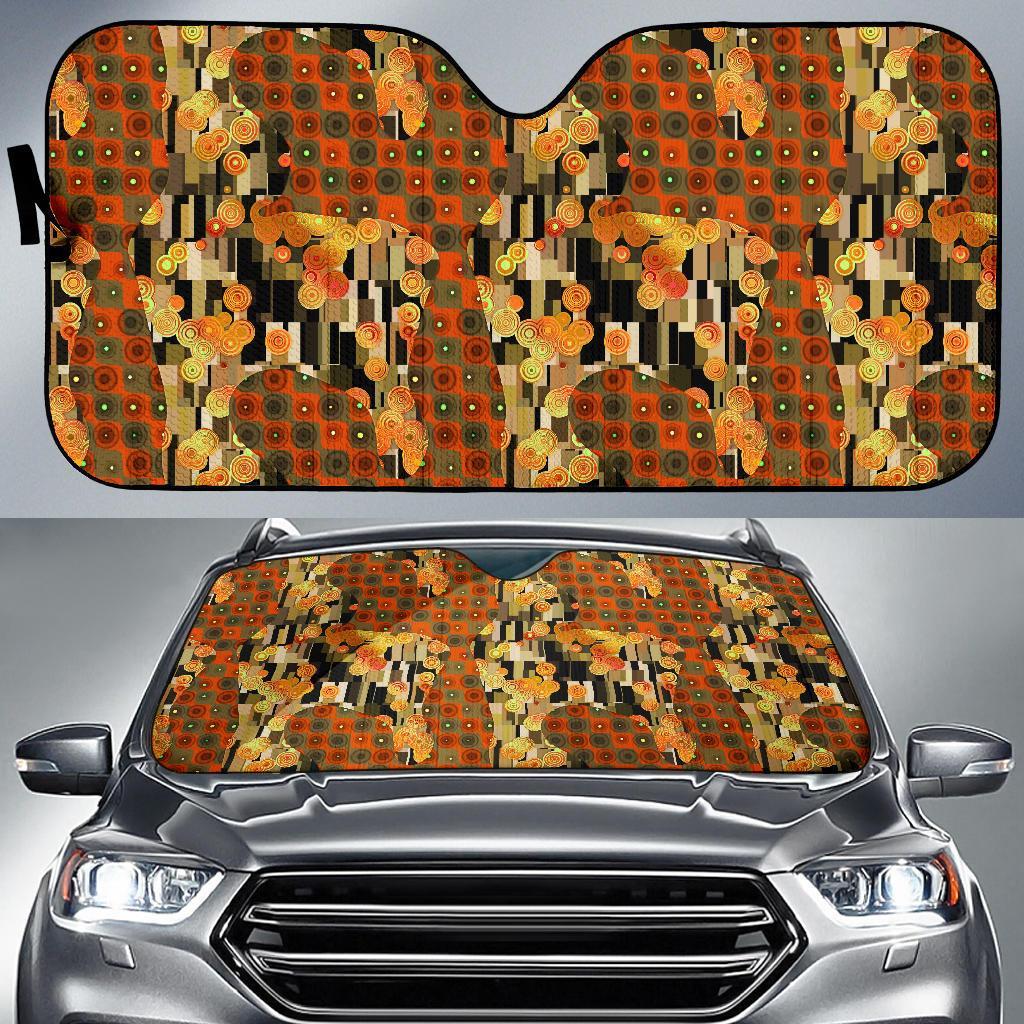 Klimt Print Pattern Car Sun Shade-grizzshop