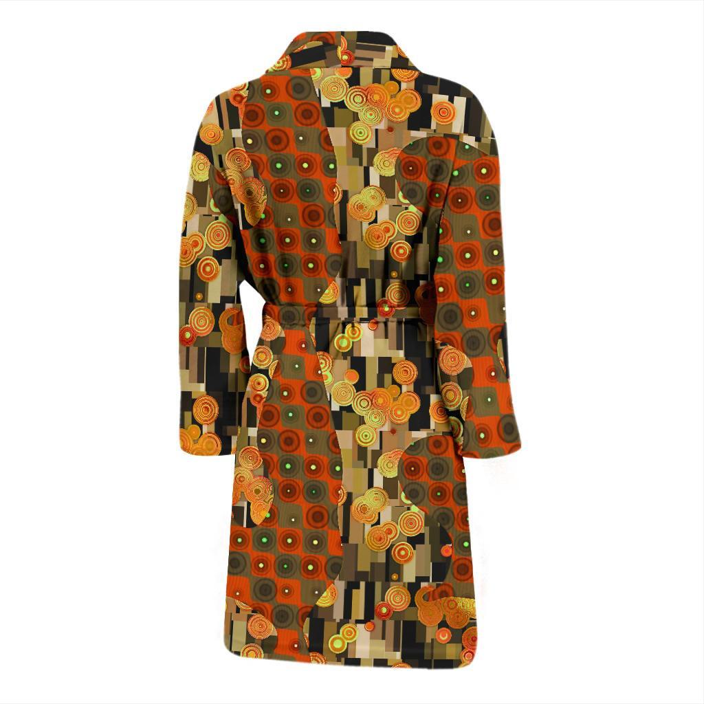 Klimt Print Pattern Men Long Robe-grizzshop