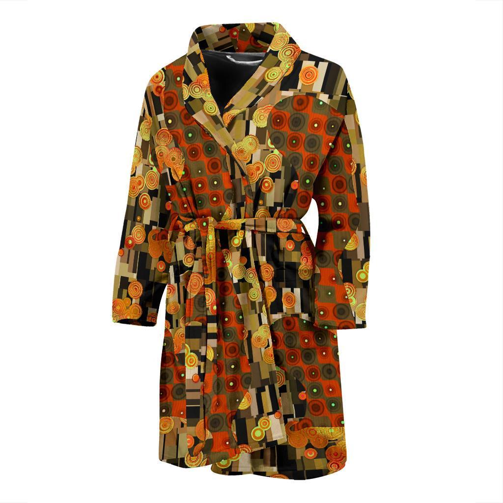 Klimt Print Pattern Men Long Robe-grizzshop