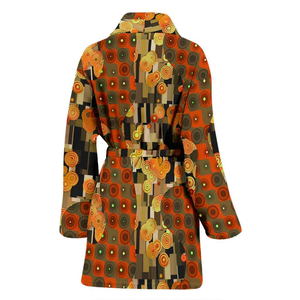 Klimt Print Pattern Women Long Robe-grizzshop