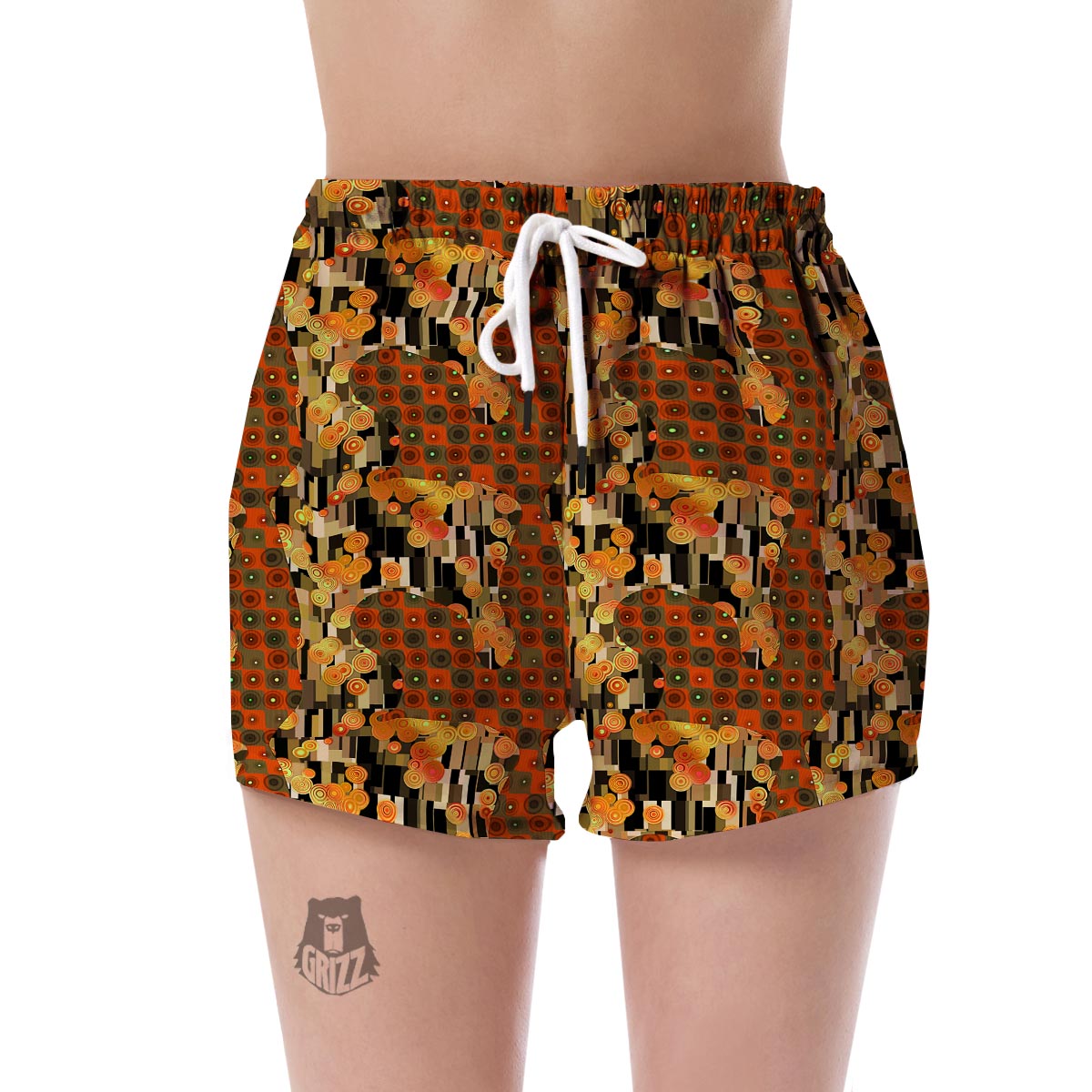 Klimt Print Pattern Women's Shorts-grizzshop