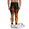 Knight Fight With Dragon Print Men's Leggings-grizzshop