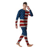 Knitted American Flag Print Men's Pajamas-grizzshop