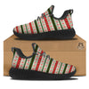 Knitted Christmas Print Pattern Black Walking Shoes-grizzshop