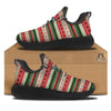 Knitted Christmas Tree Print Pattern Black Walking Shoes-grizzshop