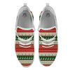 Knitted Merry Christmas Print Pattern White Athletic Shoes-grizzshop