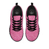 Knitted Pink Print Pattern Black Sneaker-grizzshop