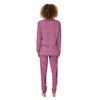 Knitted Pink Print Pattern Women's Pajamas-grizzshop