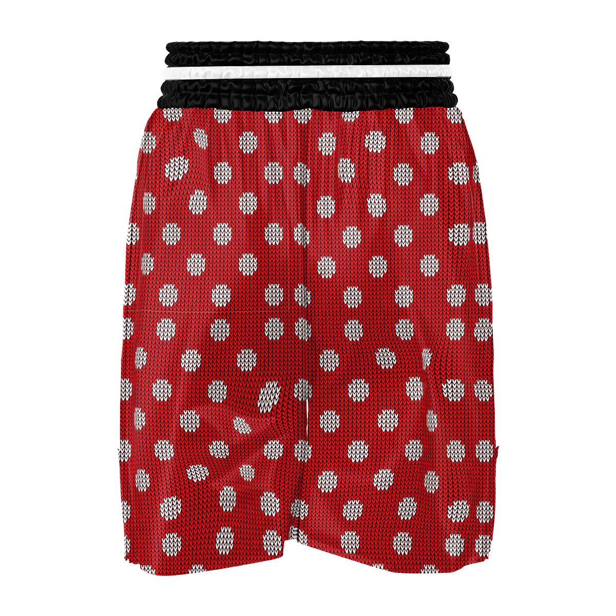 Knitted Polka Dot Print Pattern Boxing Shorts-grizzshop