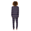 Knitted Ribbon Purple Print Pattern Women's Pajamas-grizzshop