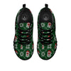 Knitted Santa Claus Print Pattern Black Sneaker-grizzshop