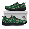 Knitted Santa Claus Print Pattern Black Sneaker-grizzshop