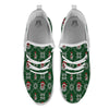 Knitted Santa Claus Print Pattern White Athletic Shoes-grizzshop