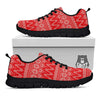 Knitted Snow Flower Print Pattern Black Sneaker-grizzshop