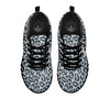 Knitted Snow Leopard Print Pattern Black Sneaker-grizzshop