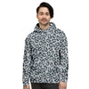 Knitted Snow Leopard Print Pattern Men's Hoodie-grizzshop