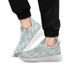 Knitted Snow Print Pattern White Athletic Shoes-grizzshop