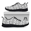 Knitted Snow Rabbit Print Pattern Black Sneaker-grizzshop