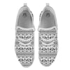 Knitted Snow Rabbit Print Pattern White Athletic Shoes-grizzshop