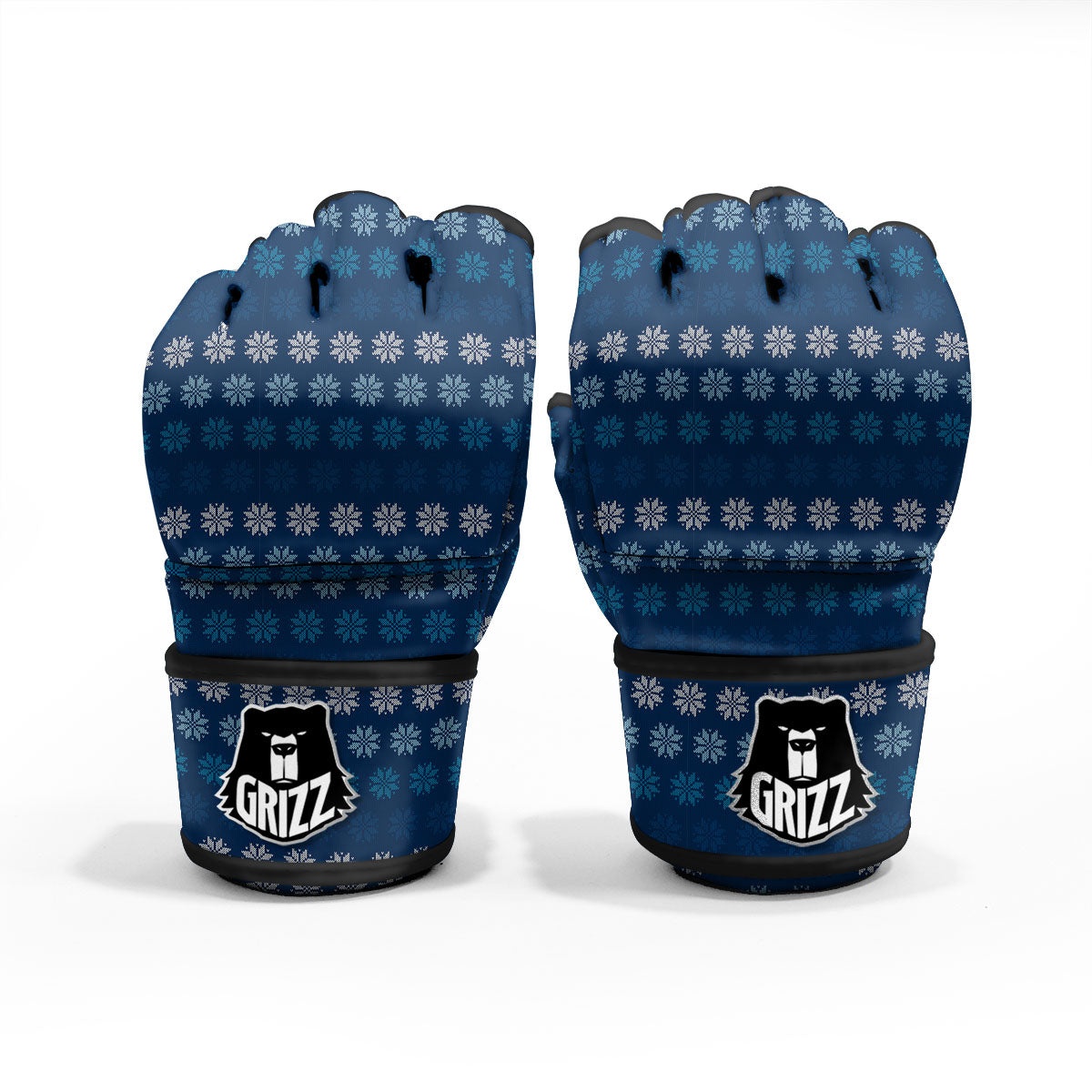 Knitted Snowflakes Print Pattern MMA Gloves-grizzshop