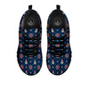 Knitted Snowman Print Pattern Black Sneaker-grizzshop