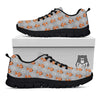 Knitted Snowy Fox Print Pattern Black Sneaker-grizzshop