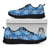 Knitted Snowy Penguin Print Pattern Black Sneaker-grizzshop