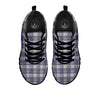 Knitted Tartan Print Pattern Black Sneaker-grizzshop