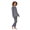 Knitted Tartan Print Pattern Women's Pajamas-grizzshop