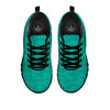 Knitted Turquoise Print Pattern Black Sneaker-grizzshop