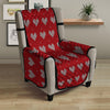 Knitted Valentine's Day Print Pattern Armchair Protector-grizzshop