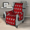 Knitted Valentine's Day Print Pattern Armchair Protector-grizzshop