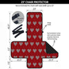 Knitted Valentine's Day Print Pattern Armchair Protector-grizzshop