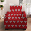 Knitted Valentine's Day Print Pattern Armchair Slipcover-grizzshop