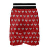 Knitted Valentine's Day Print Pattern Boxing Shorts-grizzshop