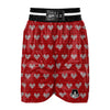 Knitted Valentine's Day Print Pattern Boxing Shorts-grizzshop