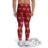 Knitted Valentine's Day Print Pattern Men's Leggings-grizzshop